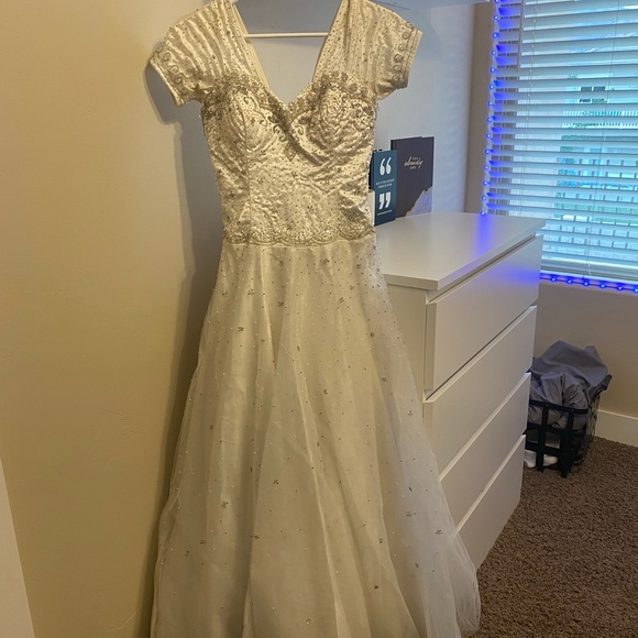 White Prom Dress - Picture 2 of 5
